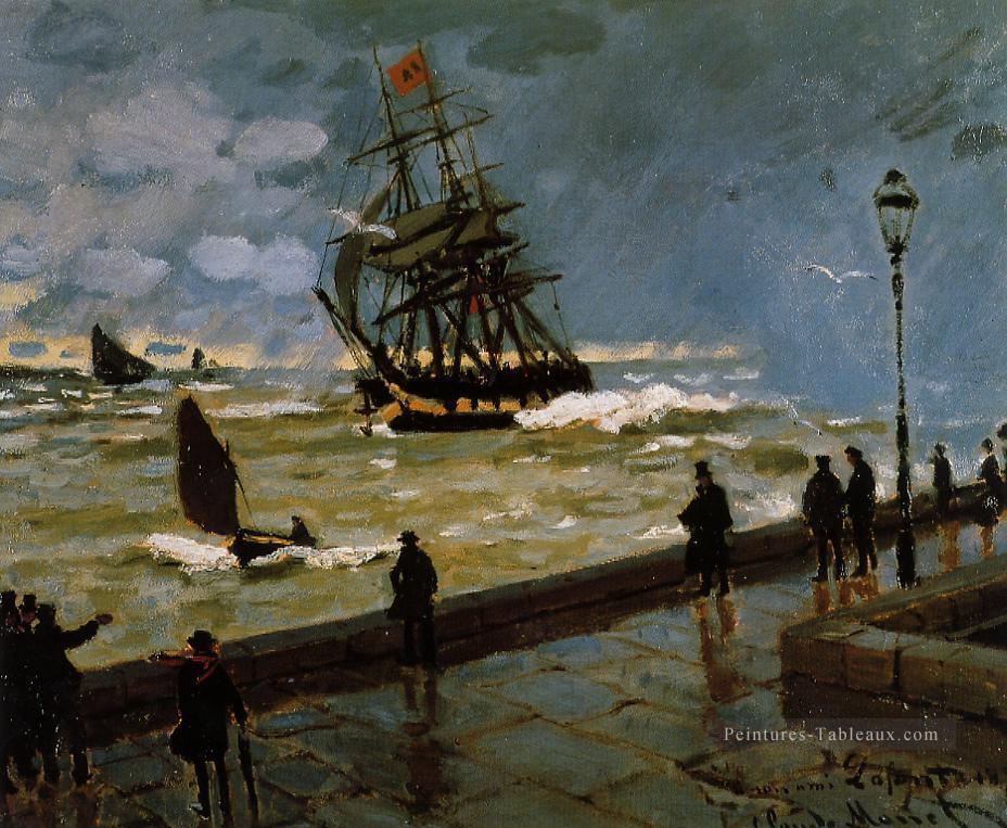 La jetée du Havre à Rough Westher II Claude Monet Peintures à l'huile